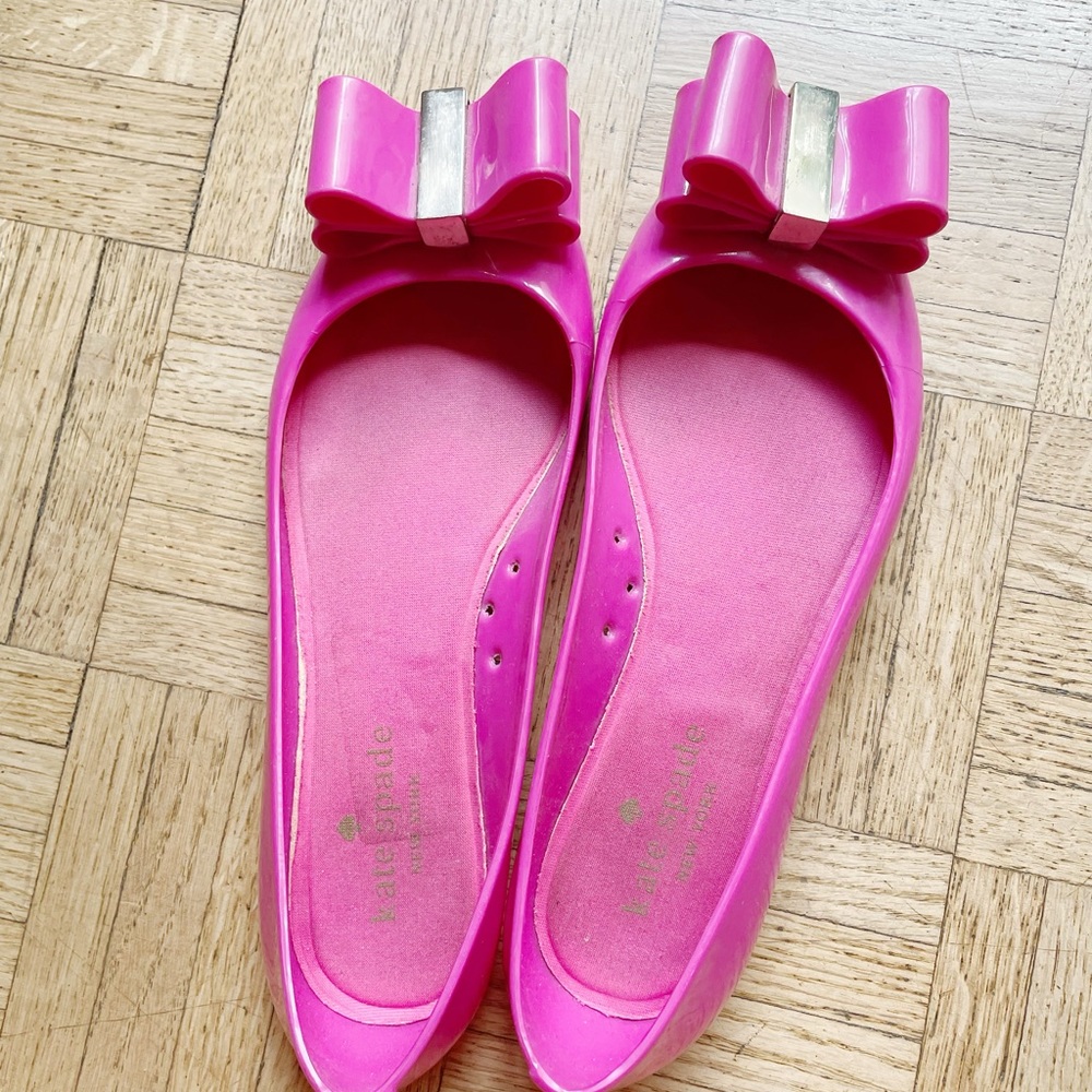 Kate Spade Pink Jelly flats size 7